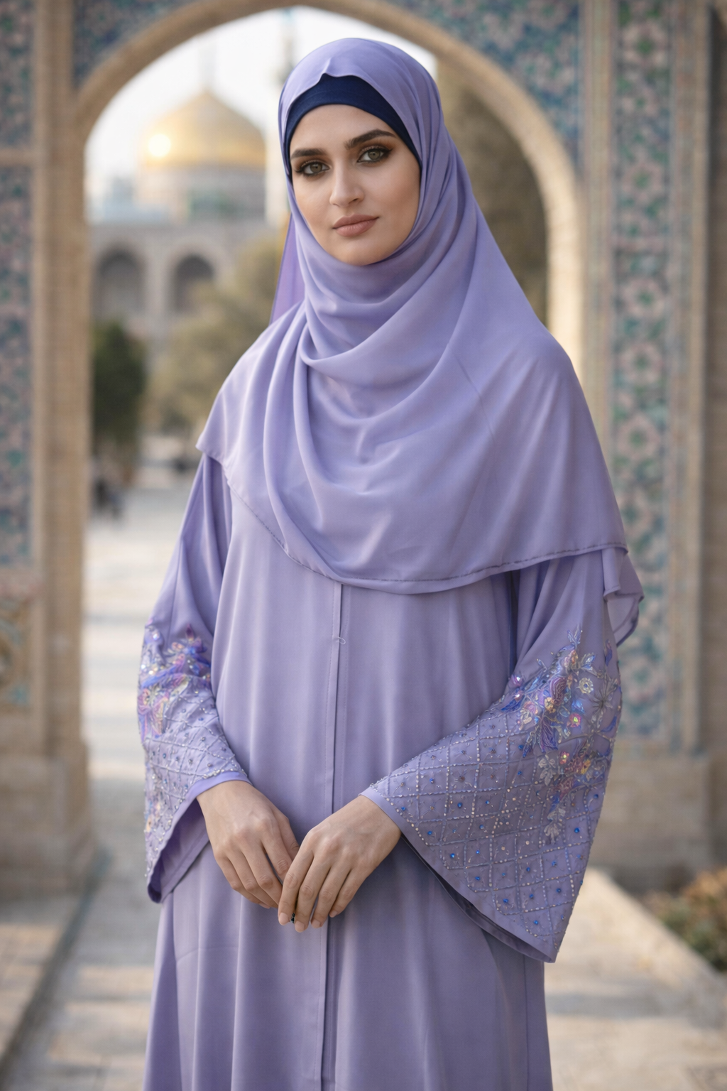 The Zoya Sequined 3-Piece Set | Dusty Lilac