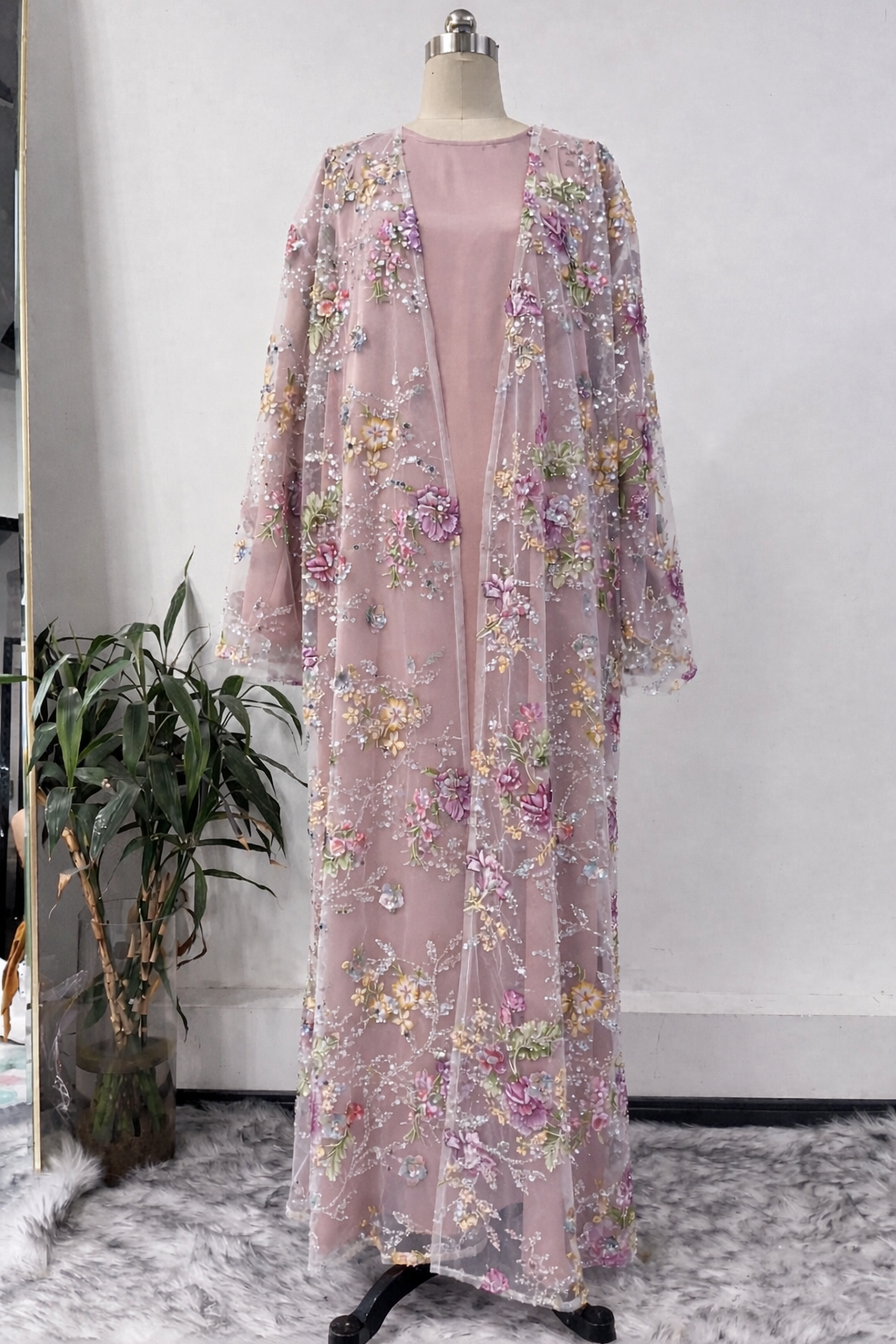 The Hana Floral Tulle Set | Dusty Mauve