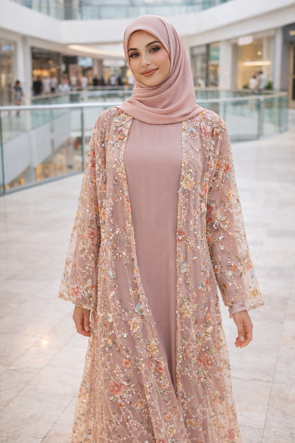 The Hana Floral Tulle Set | Dusty Mauve