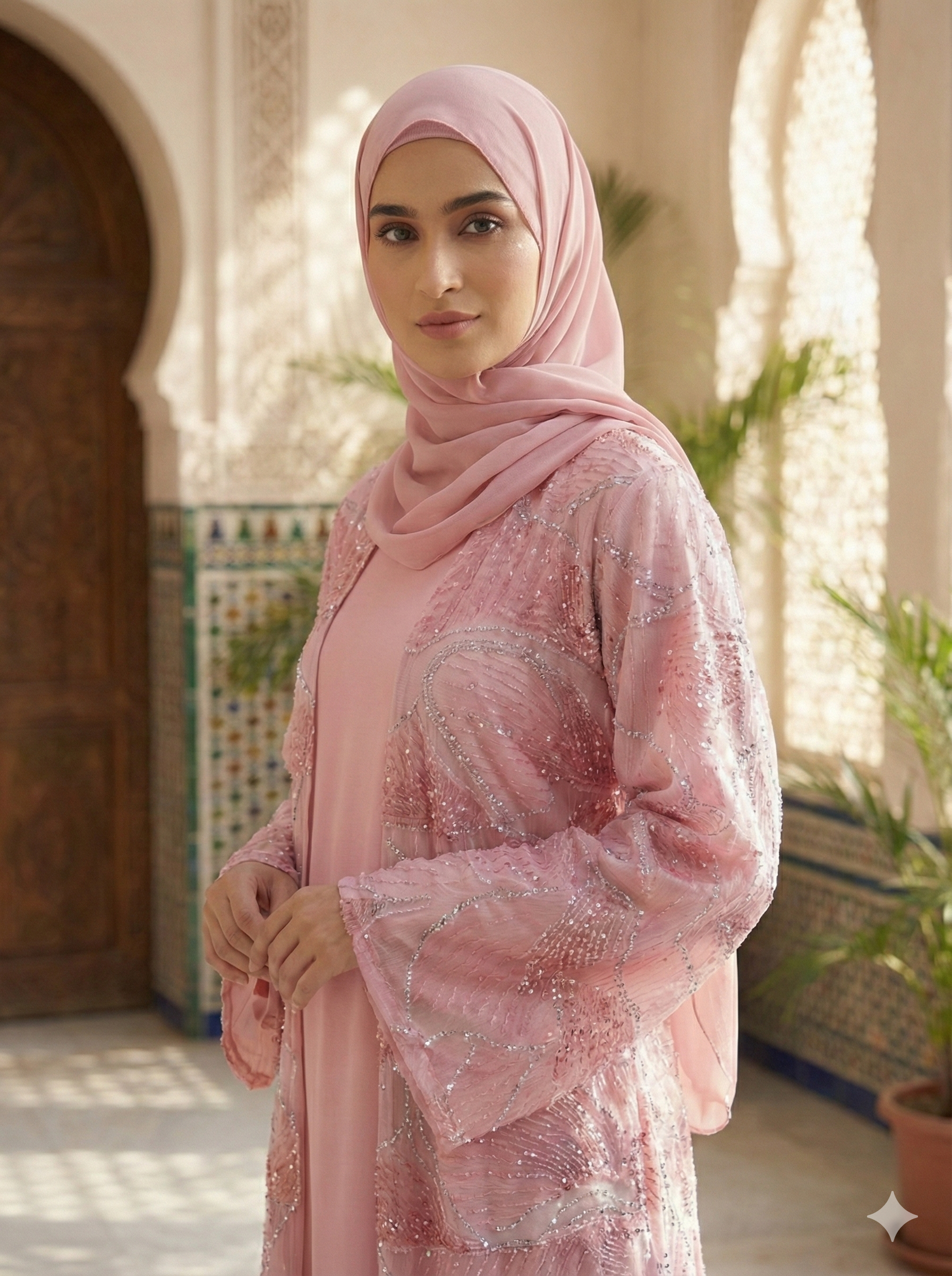 The Amara Crystal Gown | Blush Pink