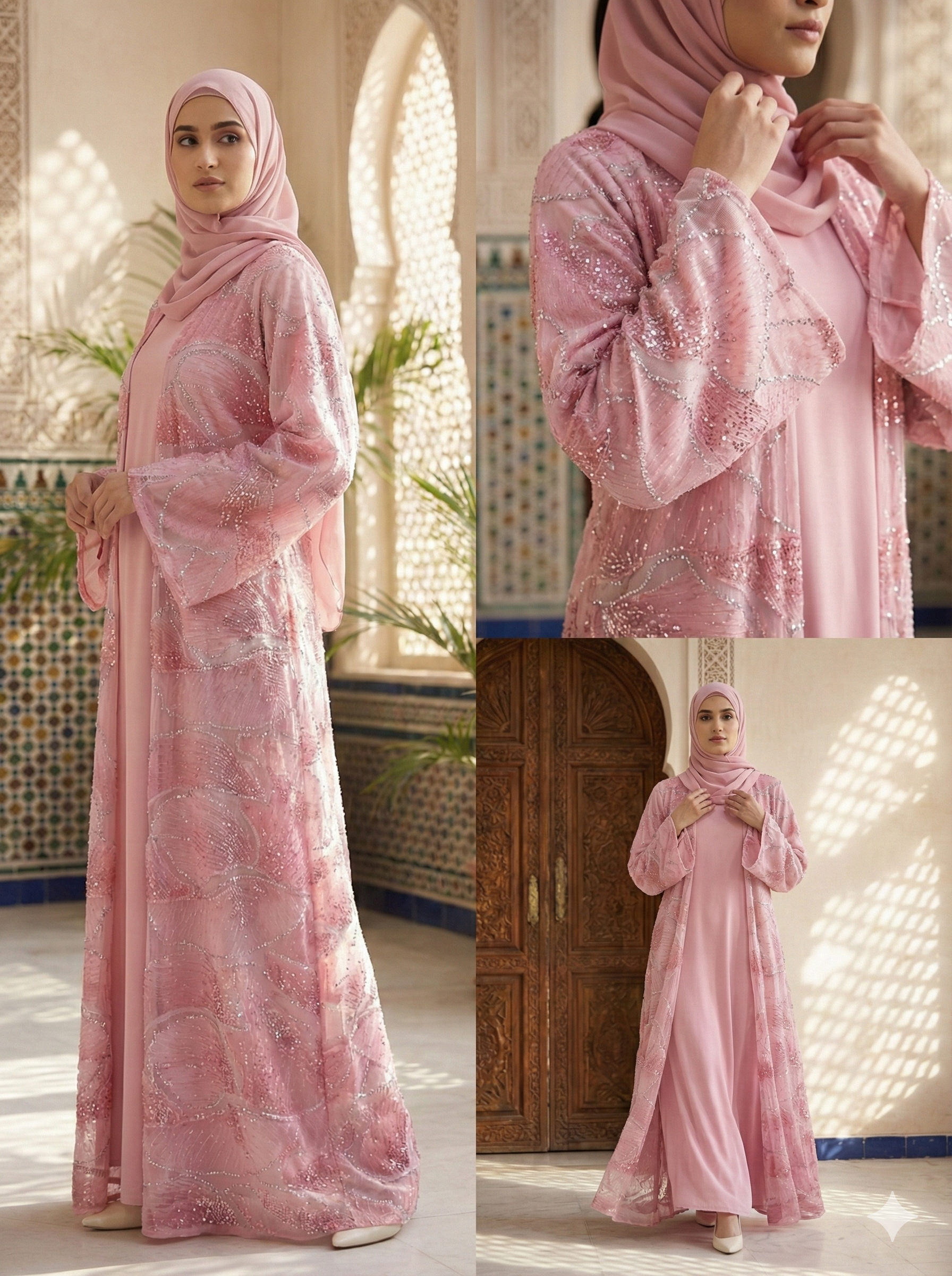 The Amara Crystal Gown | Blush Pink