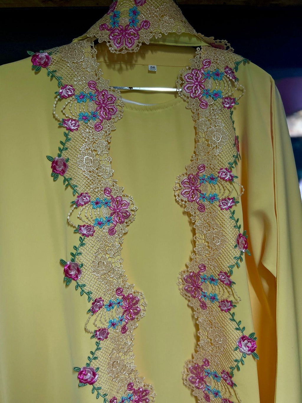 The Alina Floral Embroidered Set | Sunshine Yellow