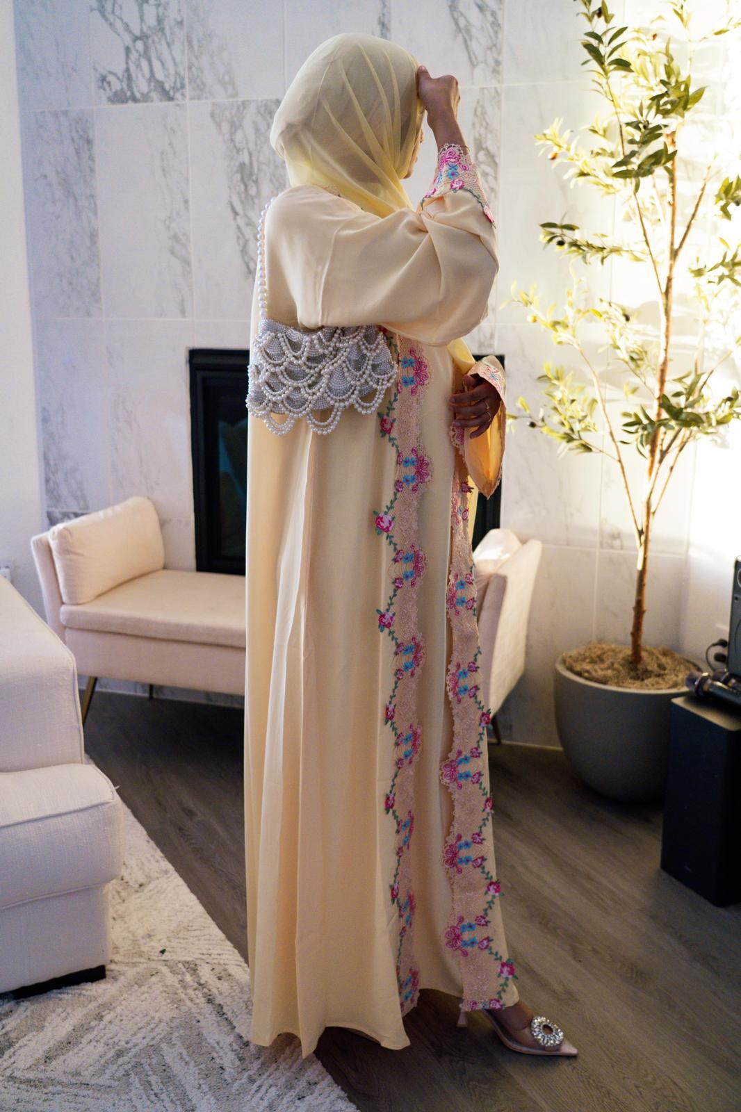 The Alina Floral Embroidered Set | Sunshine Yellow