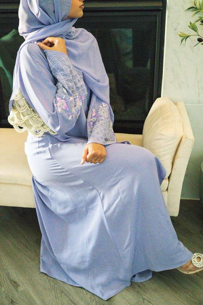 The Zoya Sequined 3-Piece Set | Dusty Lilac