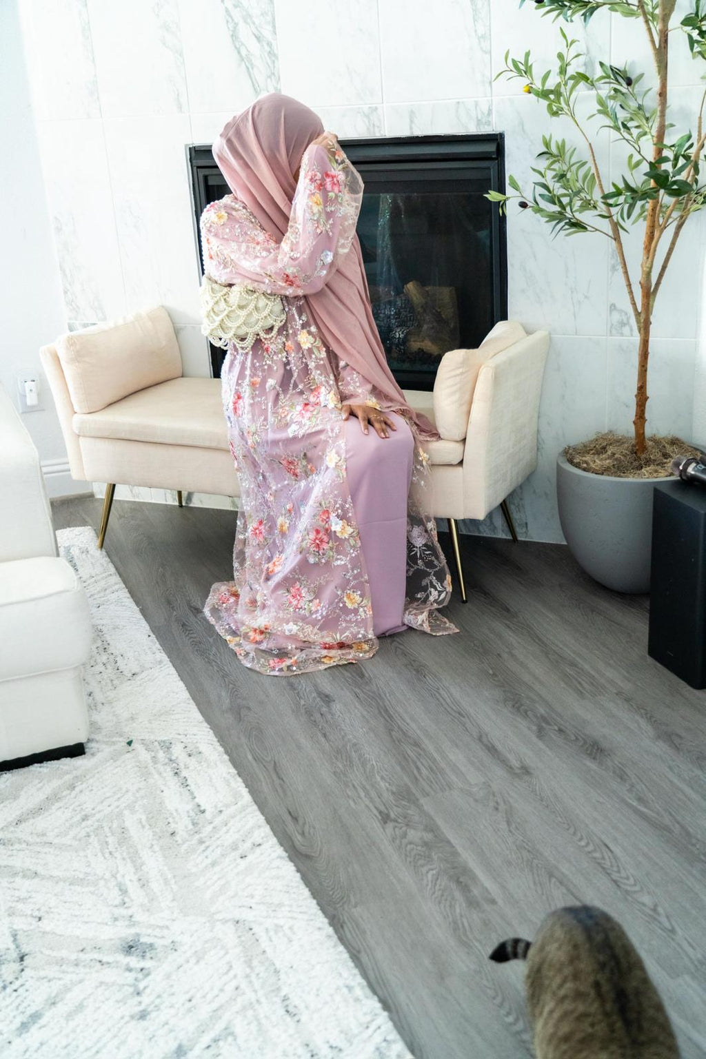 The Hana Floral Tulle Set | Dusty Mauve