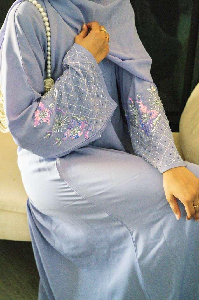 The Zoya Sequined 3-Piece Set | Dusty Lilac