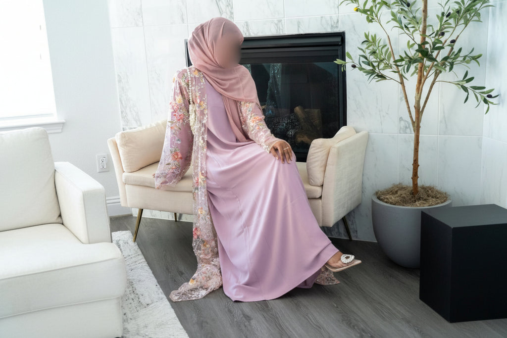 The Hana Floral Tulle Set | Dusty Mauve