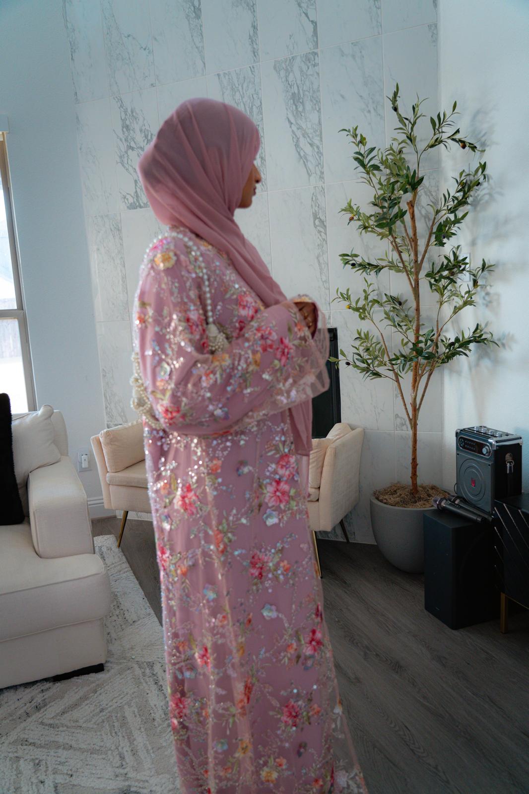 The Hana Floral Tulle Set | Dusty Mauve