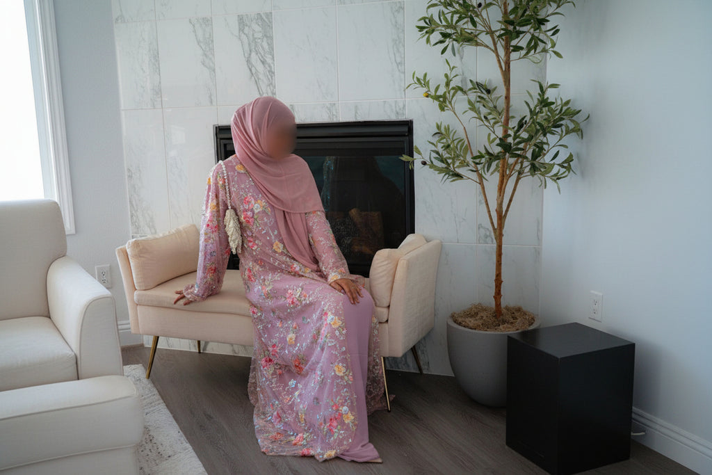 The Hana Floral Tulle Set | Dusty Mauve