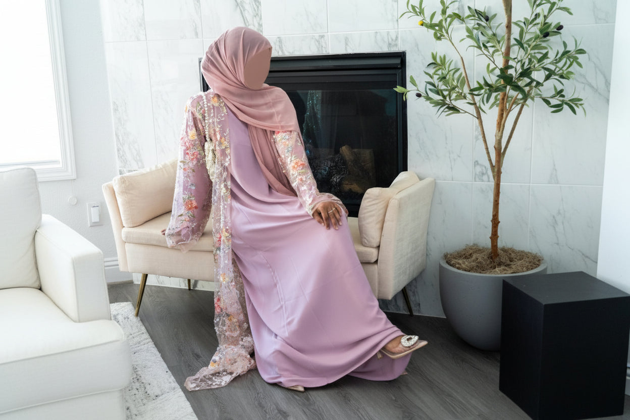 The Hana Floral Tulle Set | Dusty Mauve