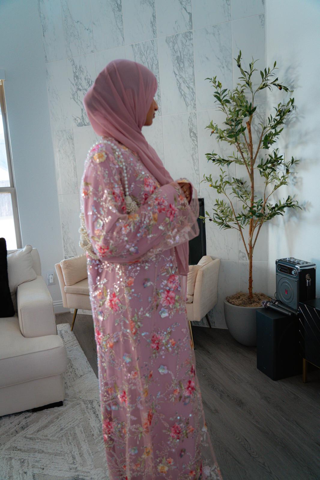 The Hana Floral Tulle Set | Dusty Mauve