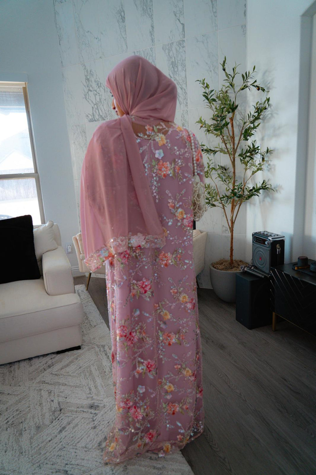 The Hana Floral Tulle Set | Dusty Mauve