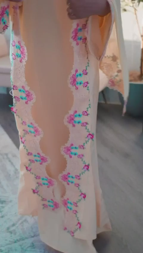 The Alina Floral Embroidered Set | Sunshine Yellow