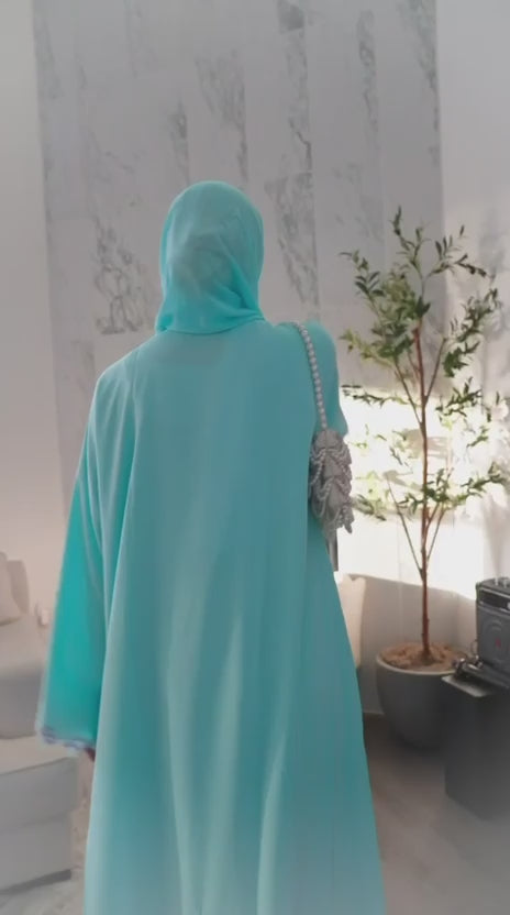 The Rania Floral Lace Set | Sky Blue